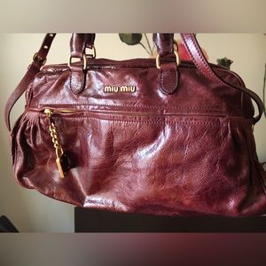 Miu Miu distressed lambskin bag